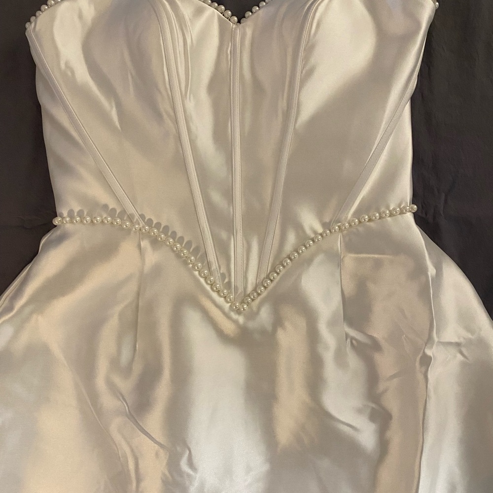 Studio Minc - Lovestruck - White Bridal Mini Dress - Picture 6 of 14